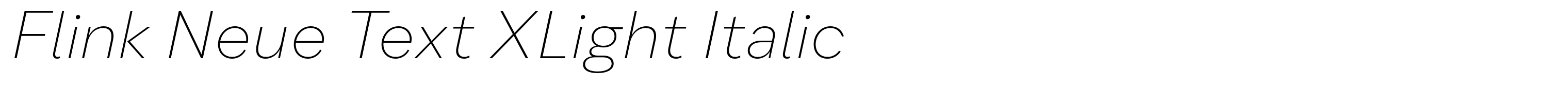 Flink Neue Text XLight Italic